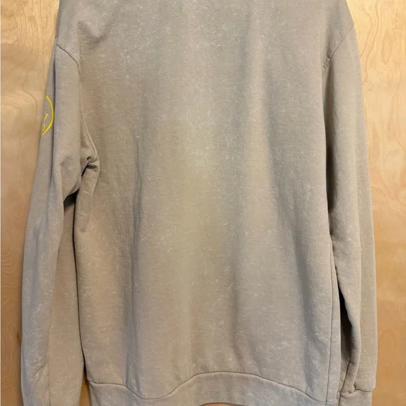 NIRVANA urban outfitters Tan Crewneck with Yellow Logo and Multicolor Smiley - Picture 3 of 6